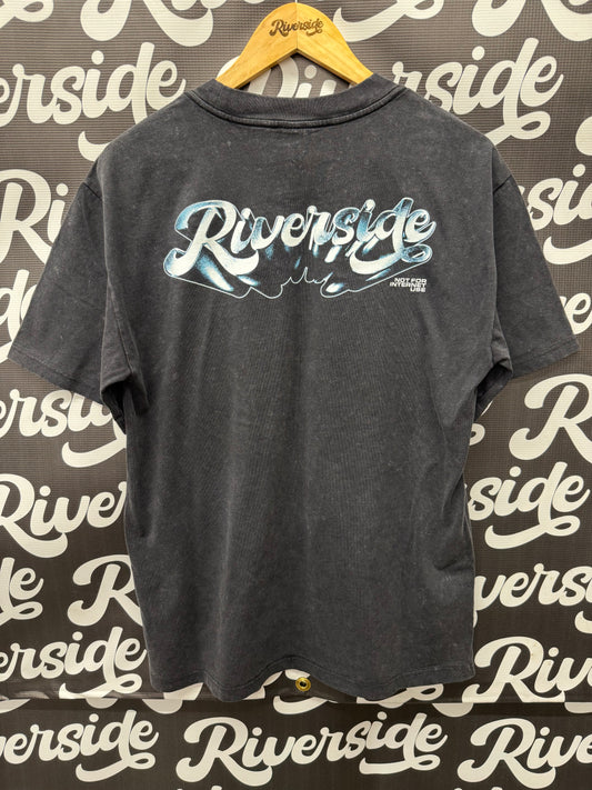 Chrome Logo Faded Black Tee