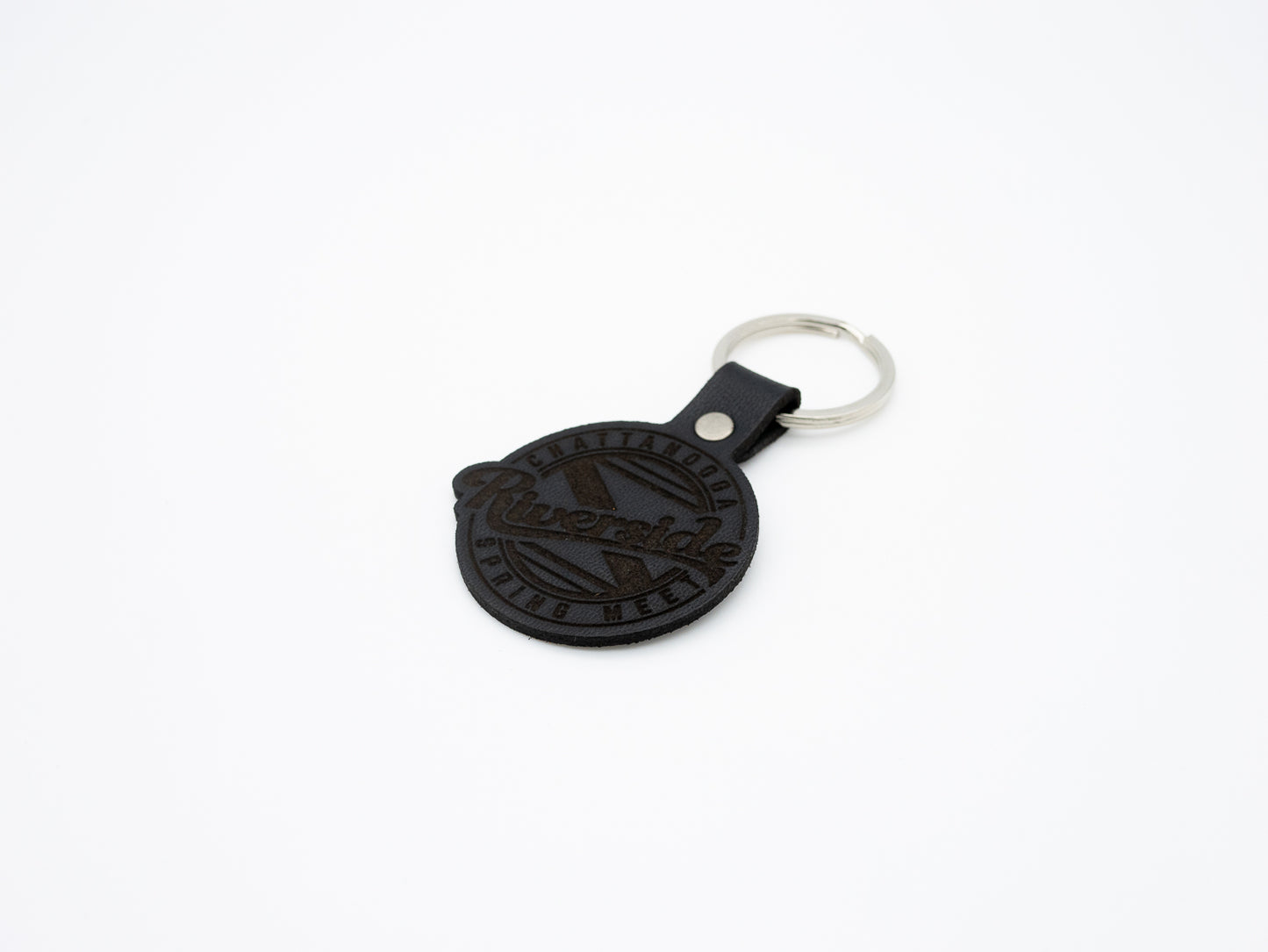Round Leather Keychain